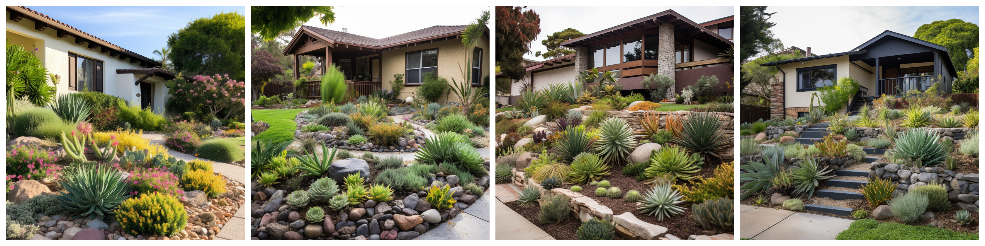low water garden hardscaping drought-tolerant landscaping