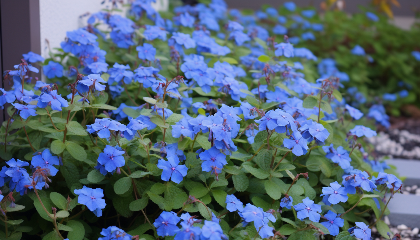 Ground Cover with Blue Flowers